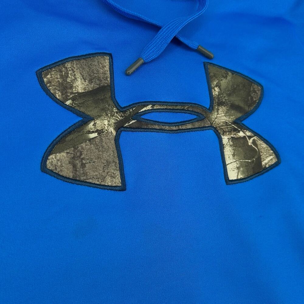 Men's Blue Mossy Oak Camo Treestand Under Armour UA Storm Loose Fit Hoodie XL - Picture 4 of 8